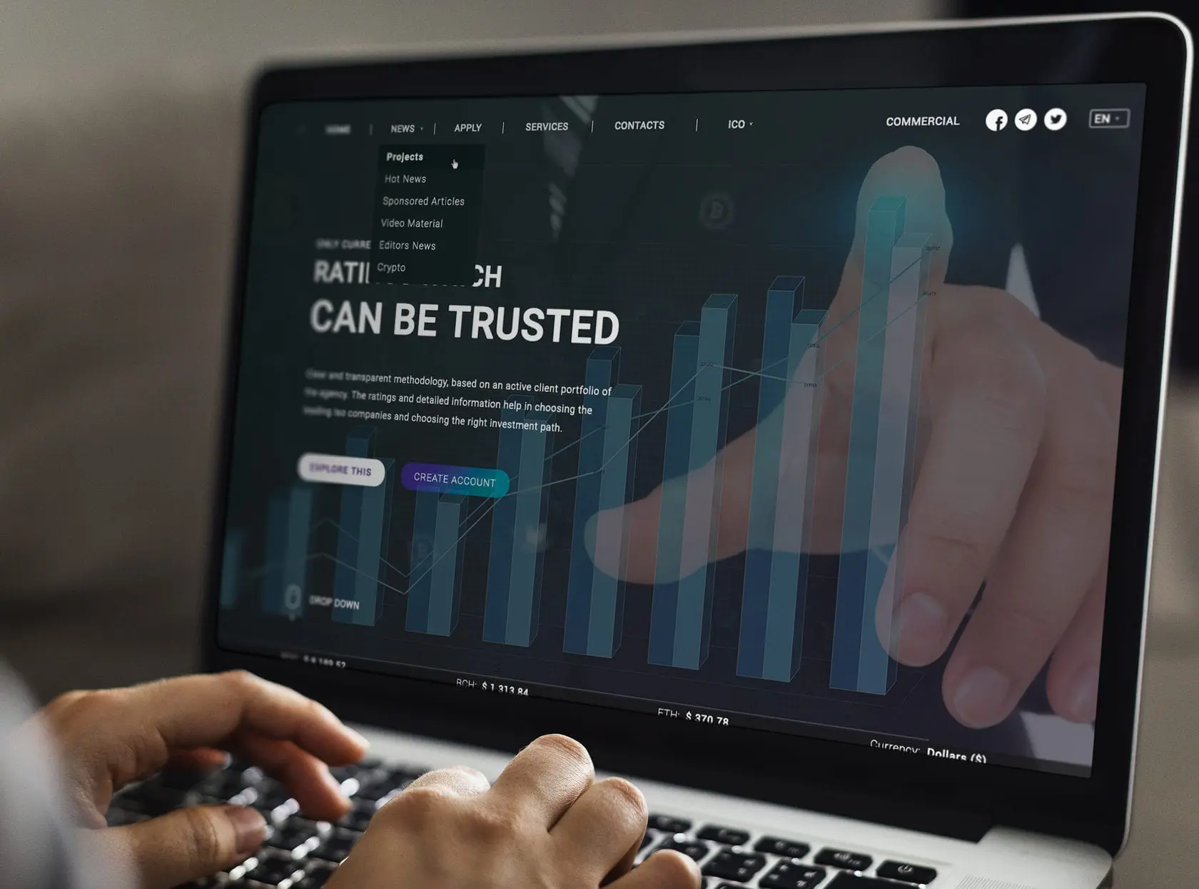 TokenPortal - Портал по криптовалюте с расширенным функционалом